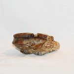 Antiker liegender Hase mit Möhre Hetian Jade